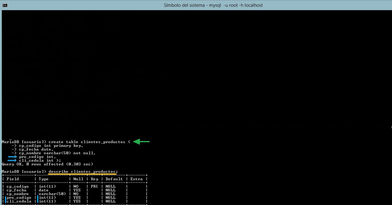 creacion de la nueva entidad