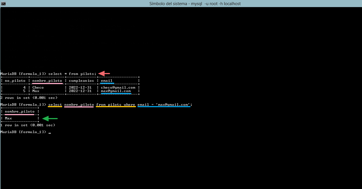 seleccionando un valor por un campo