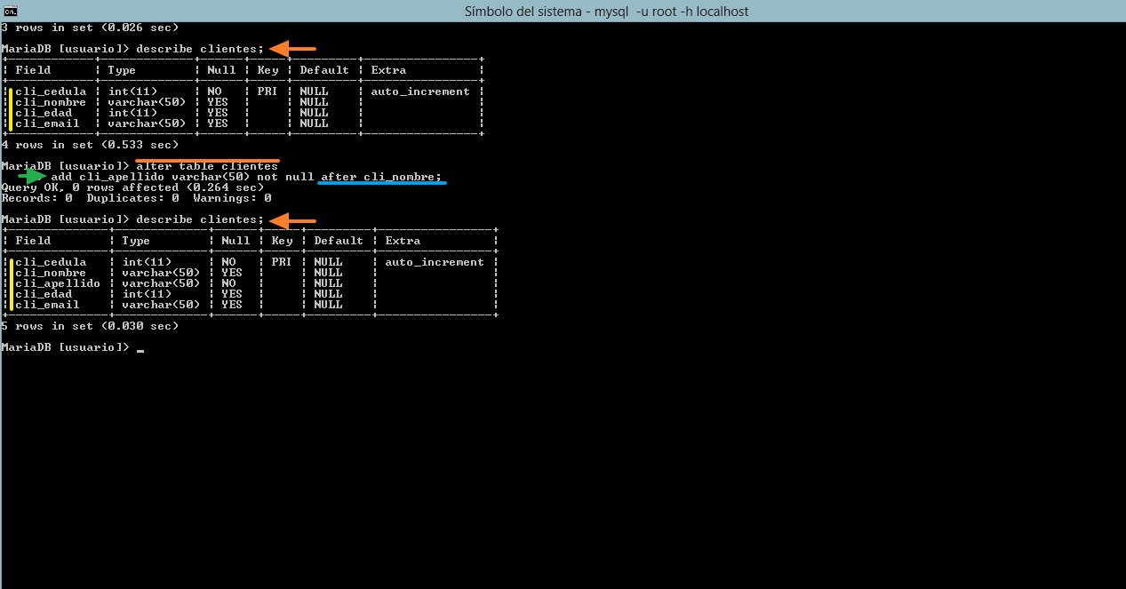 agregando campos a una tabla - after